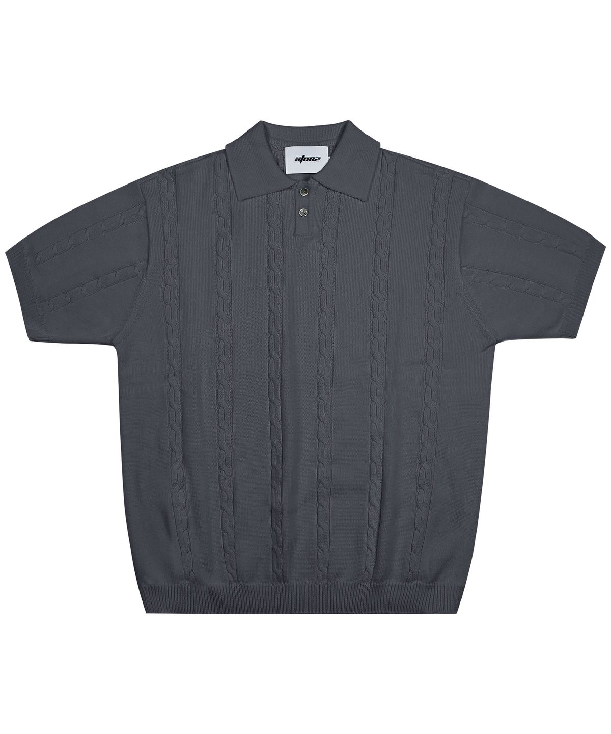 엑스톤즈(XTONZ) XTK016 대퍼딜 꽈배기 니트 (CHARCOAL)