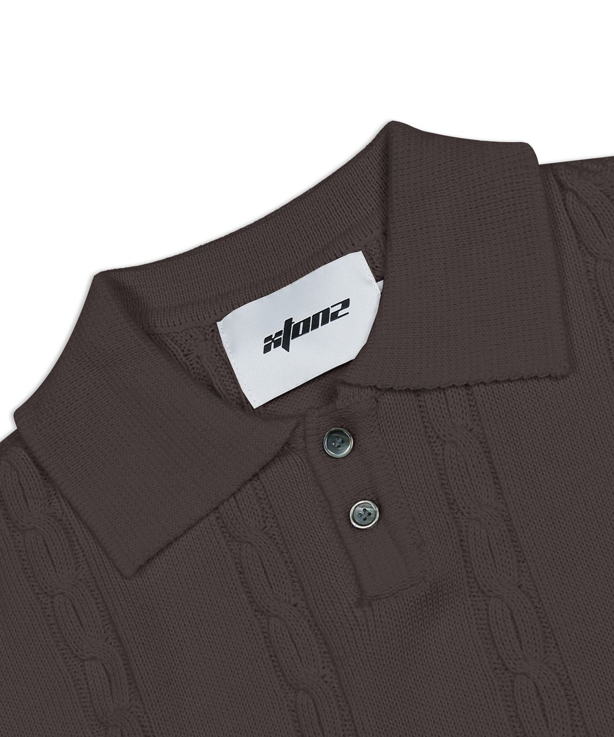 엑스톤즈(XTONZ) XTK016 대퍼딜 꽈배기 니트 (BROWN)