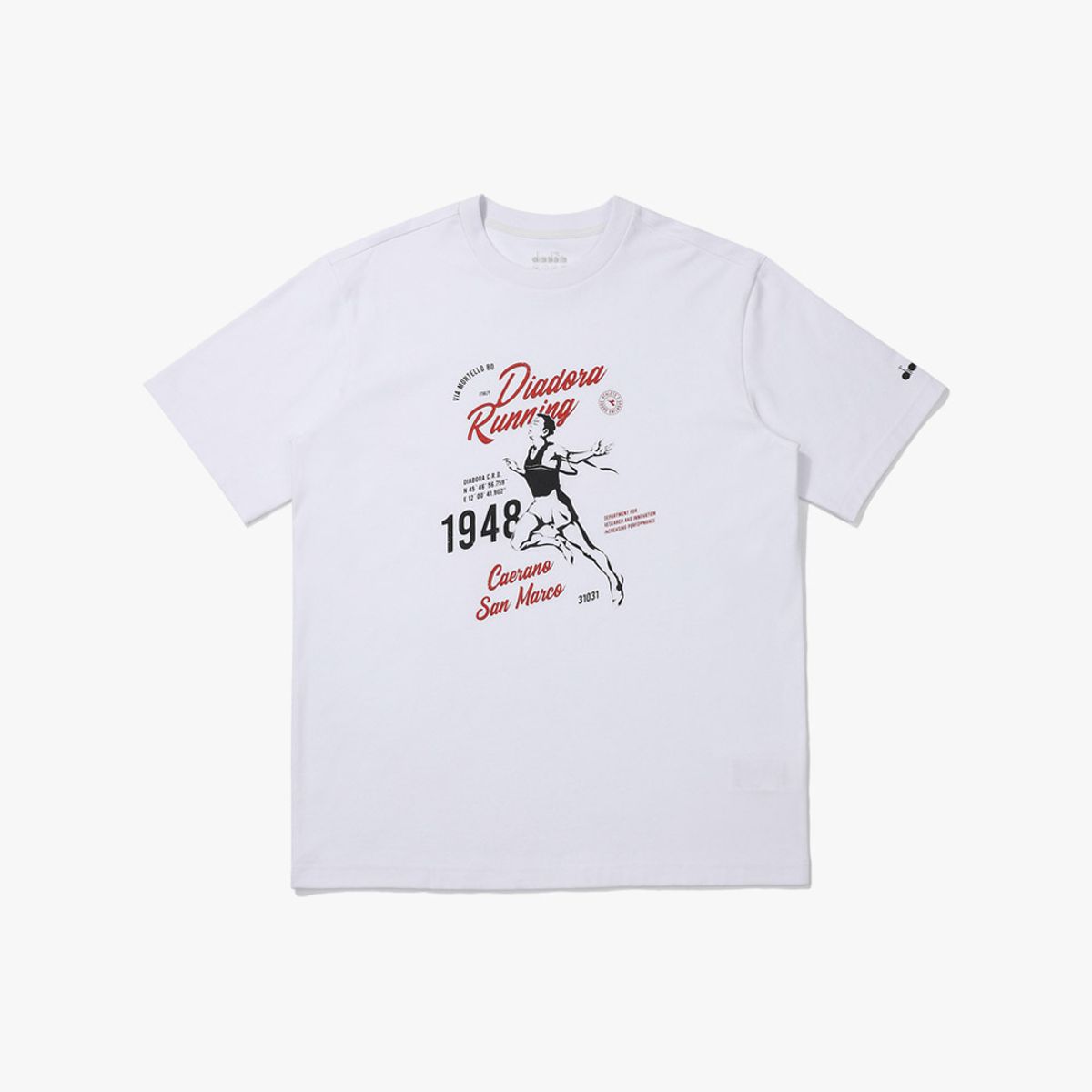 디아도라(diadora) 빈티지 그래픽 코튼폴리 반팔 티셔츠 WHITE
