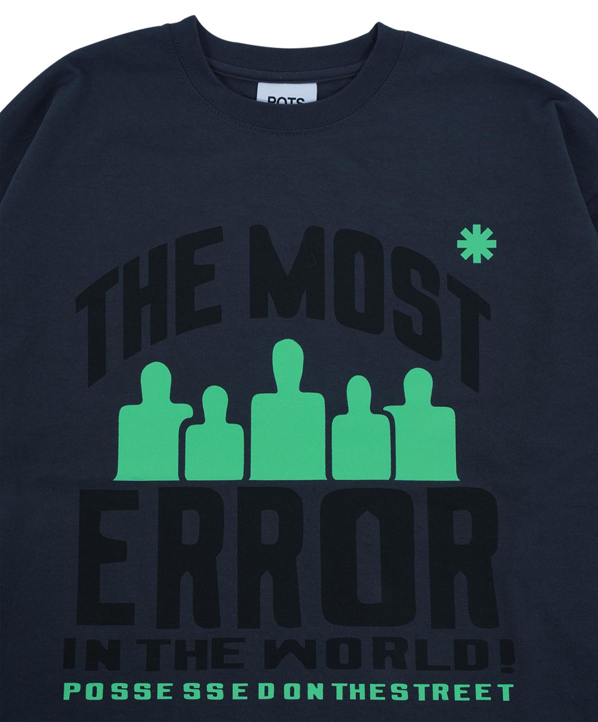 퍼츠(POTS) ERROR HUMAN LONG SLEEVE [CHACOAL]
