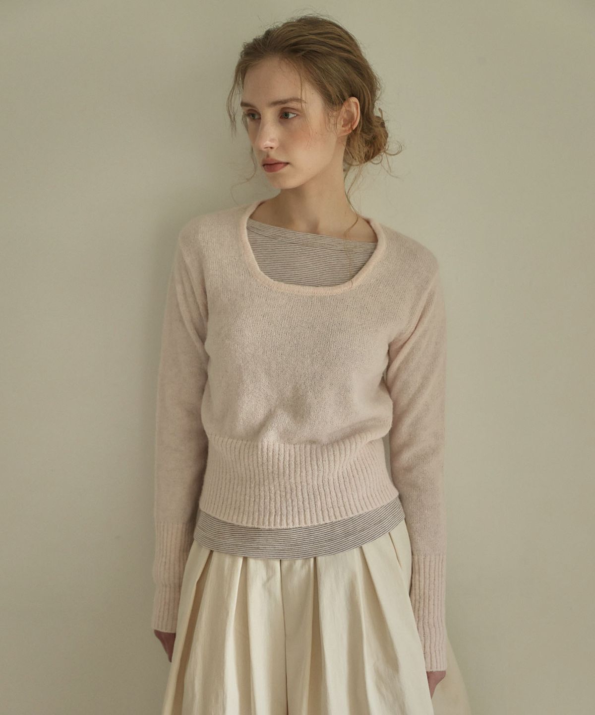 아우로(OURO) STRIPE LONG SLEEVE  [ BROWN ]