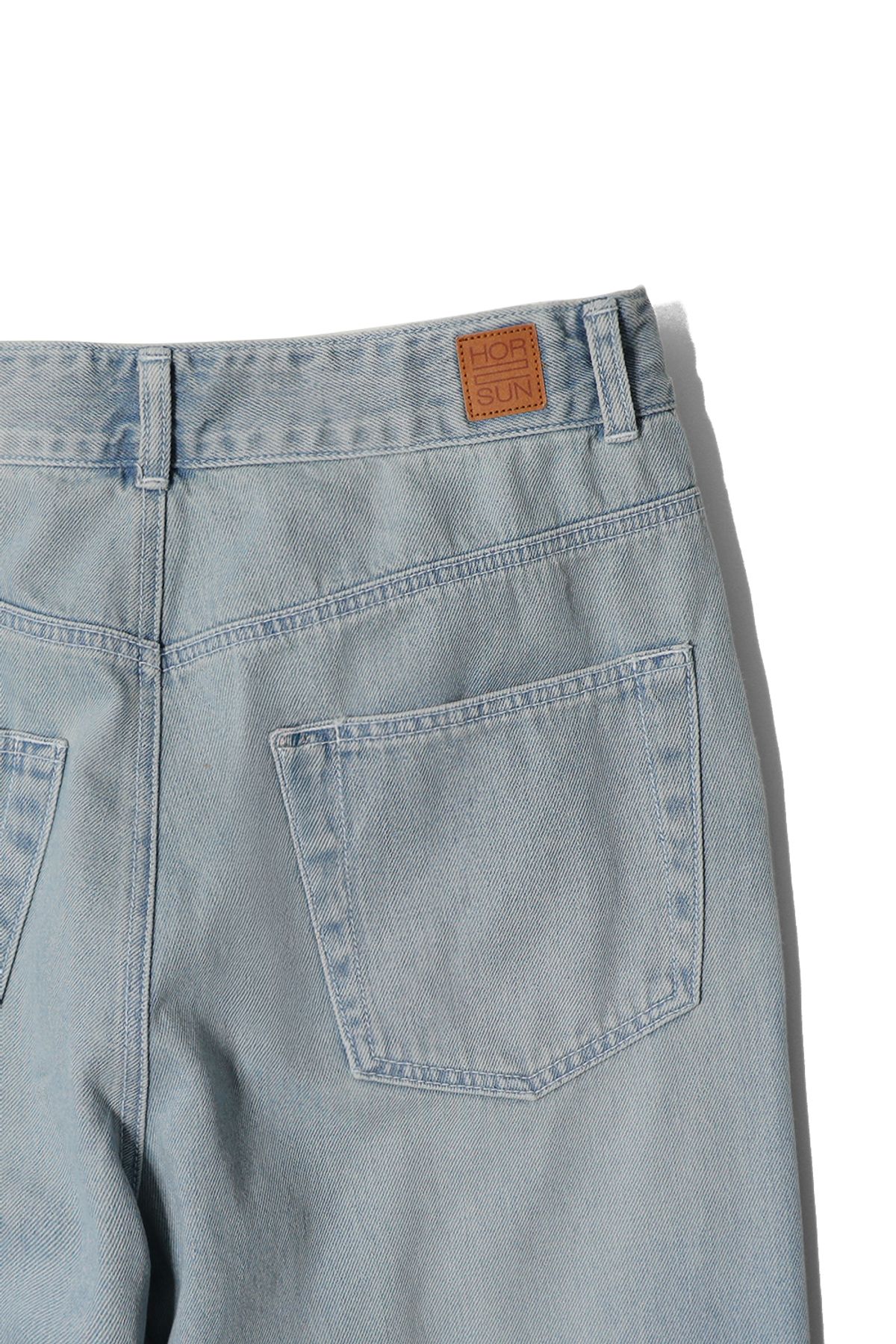 홀리선(HORLISUN) Corrigin One Tuck Denim Pants Light Blue