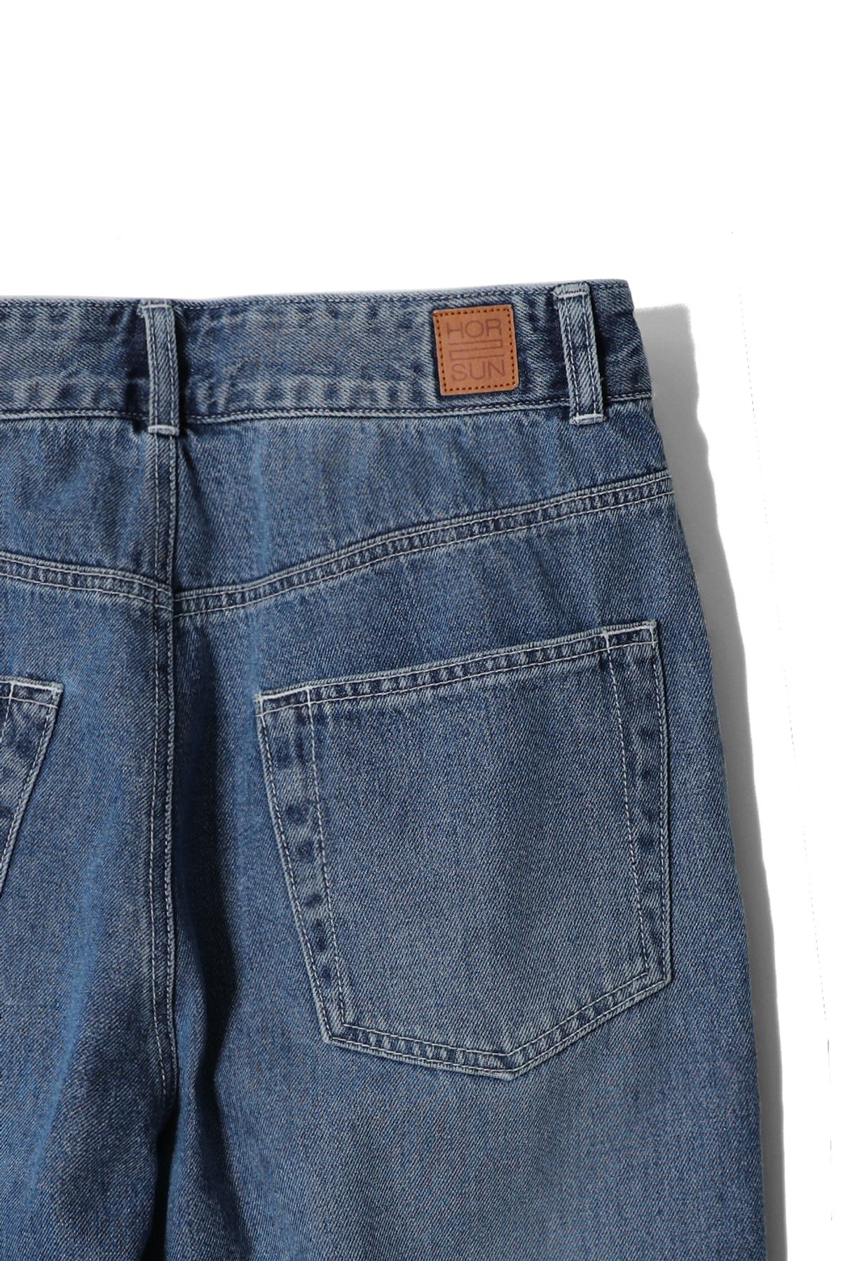 홀리선(HORLISUN) Corrigin One Tuck Denim Pants Normal Navy