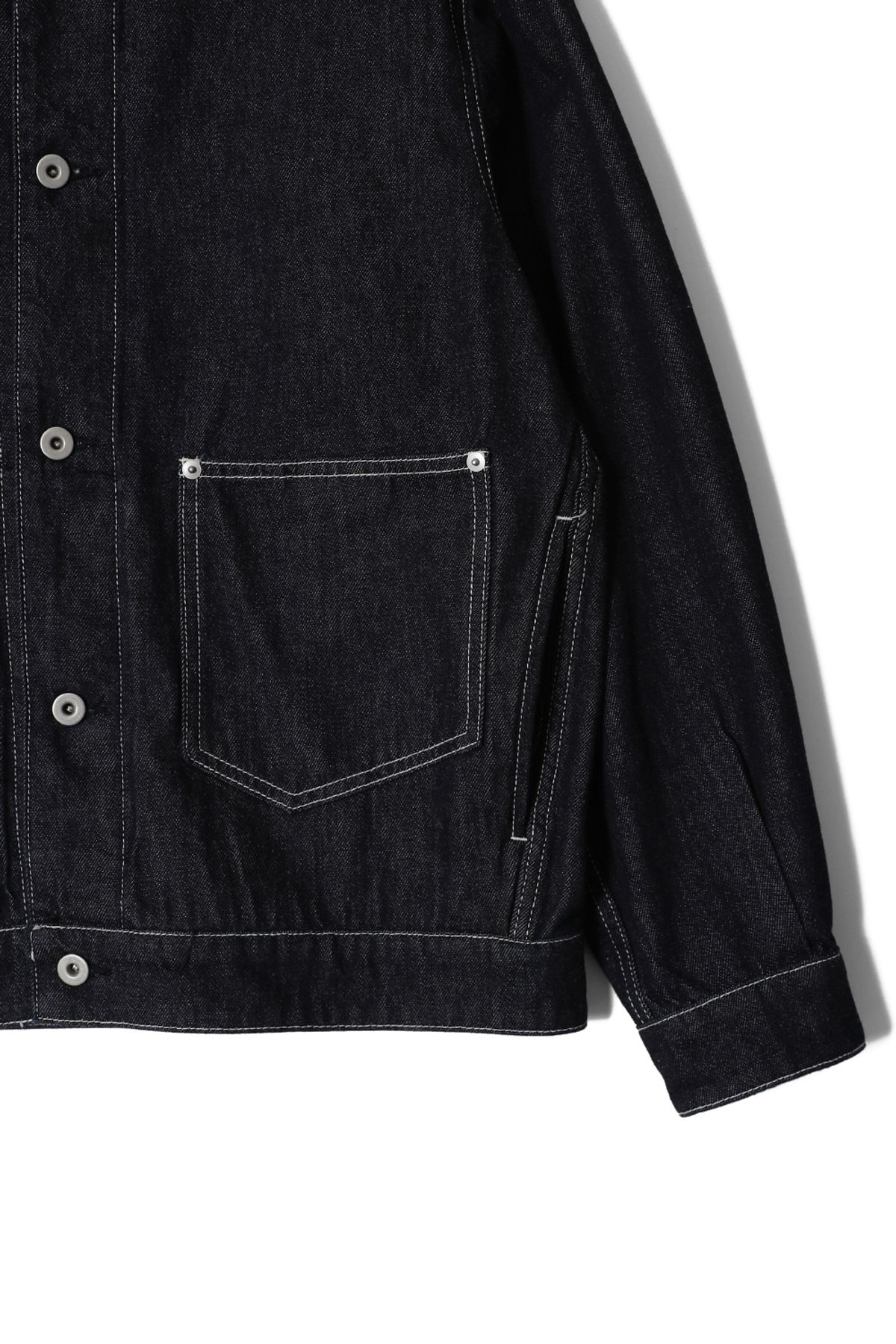 홀리선(HORLISUN) Liverty Trucker Denim Jacket Dark Navy