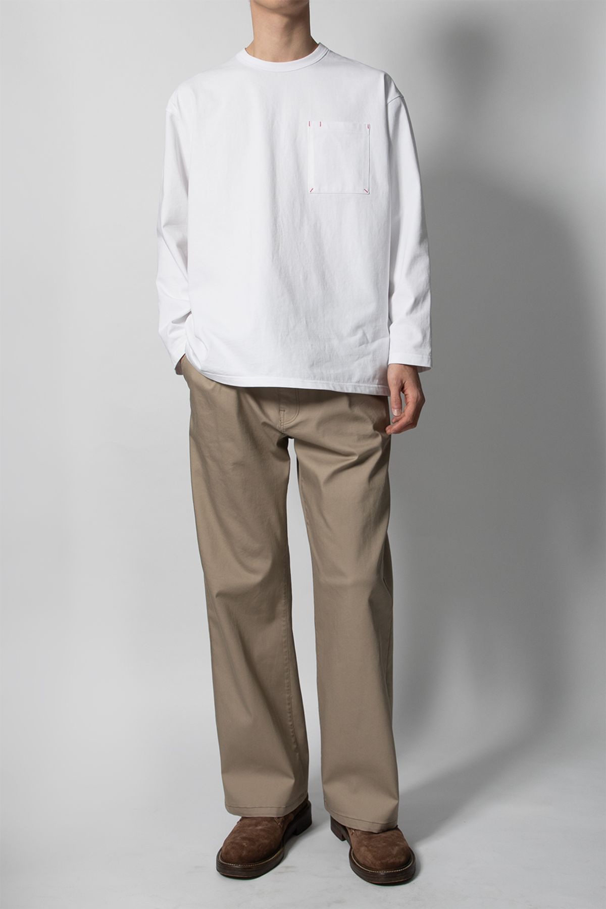 홀리선(HORLISUN) Corrigin One Tuck Chino Pants Beige