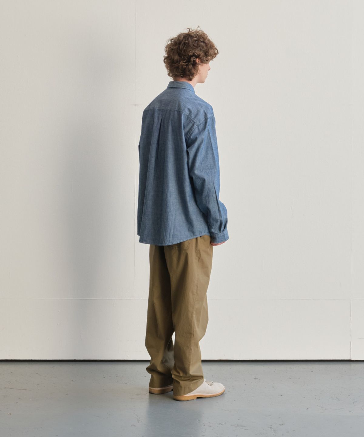 홀리선(HORLISUN) Jane Chambray Shirt Normal Navy