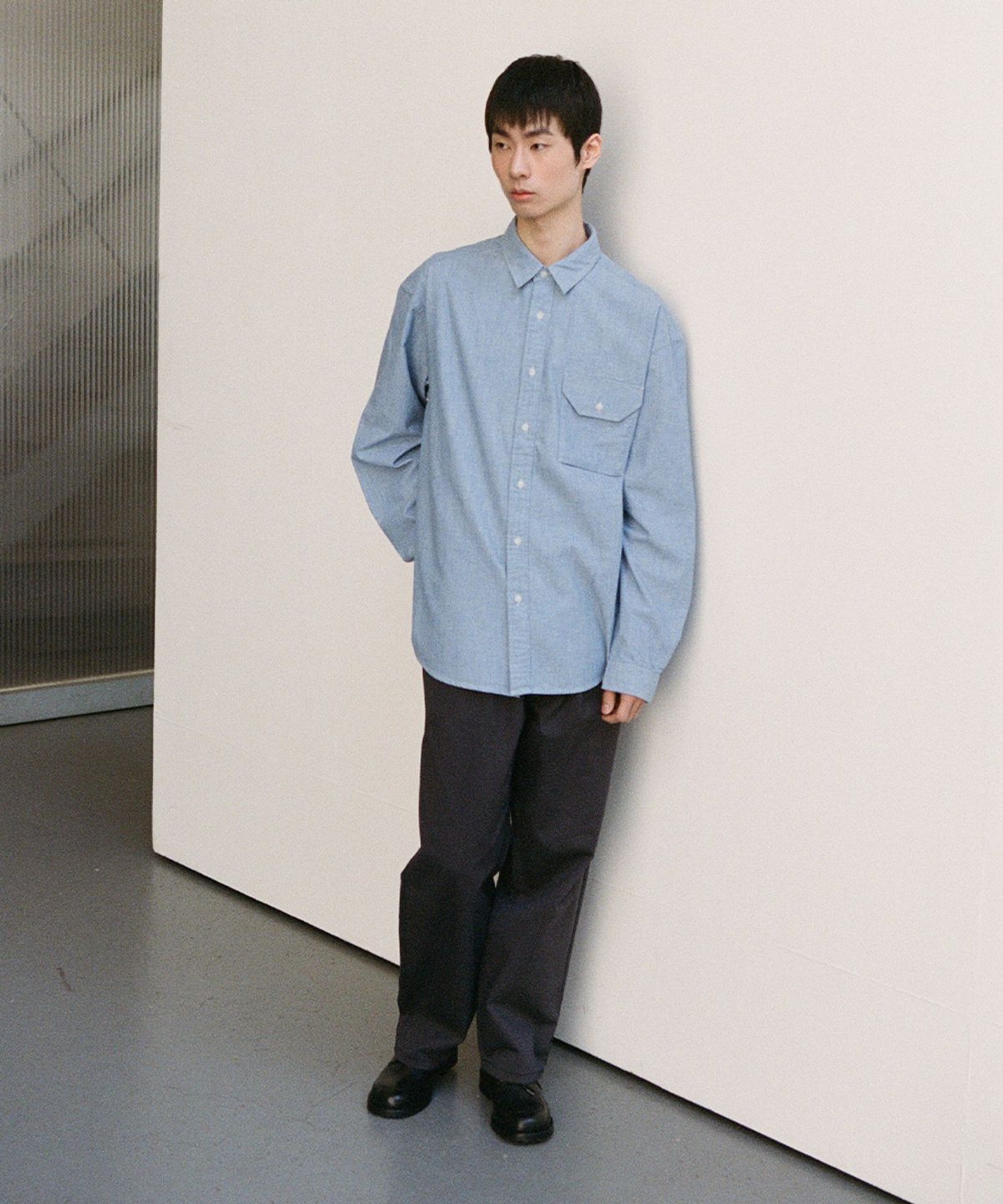 홀리선(HORLISUN) Jane Chambray Shirt Light Blue