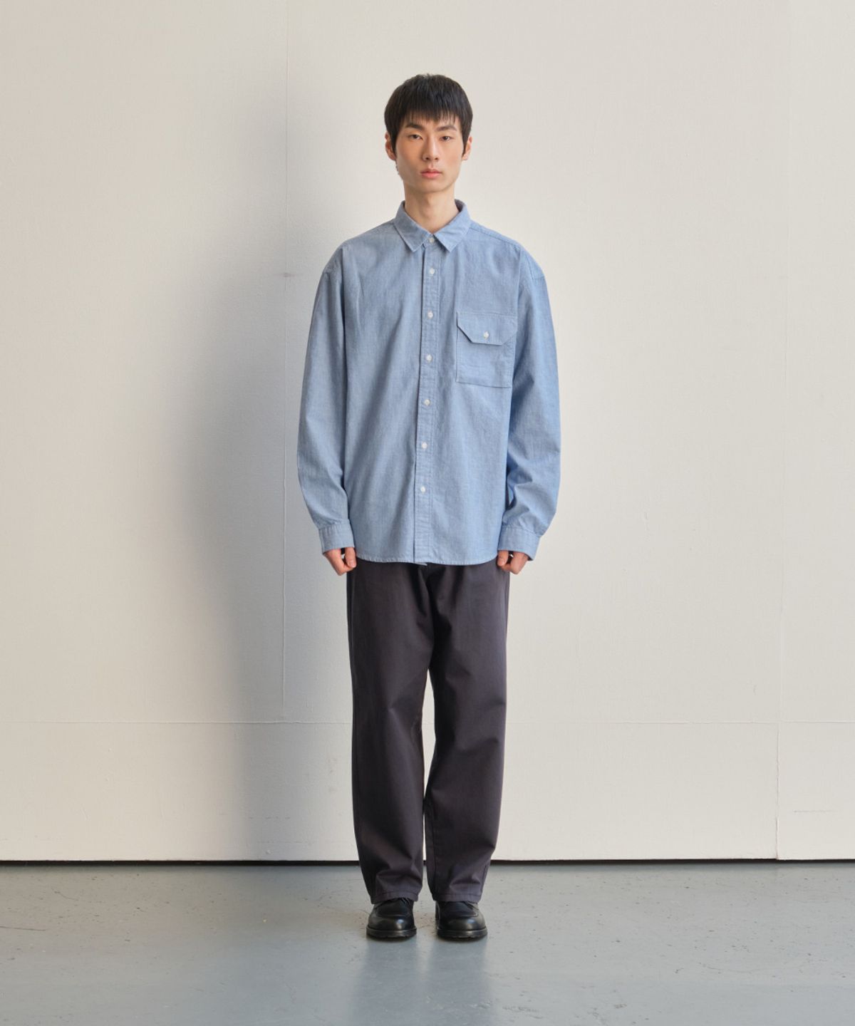 홀리선(HORLISUN) Jane Chambray Shirt Light Blue