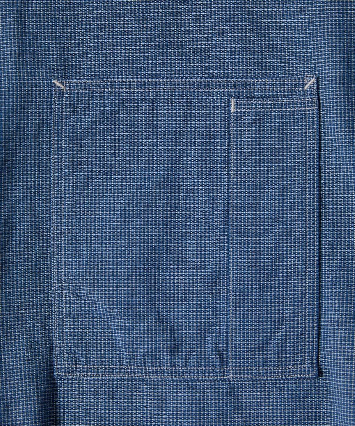 홀리선(HORLISUN) Maili Denim Check Shirt Blue