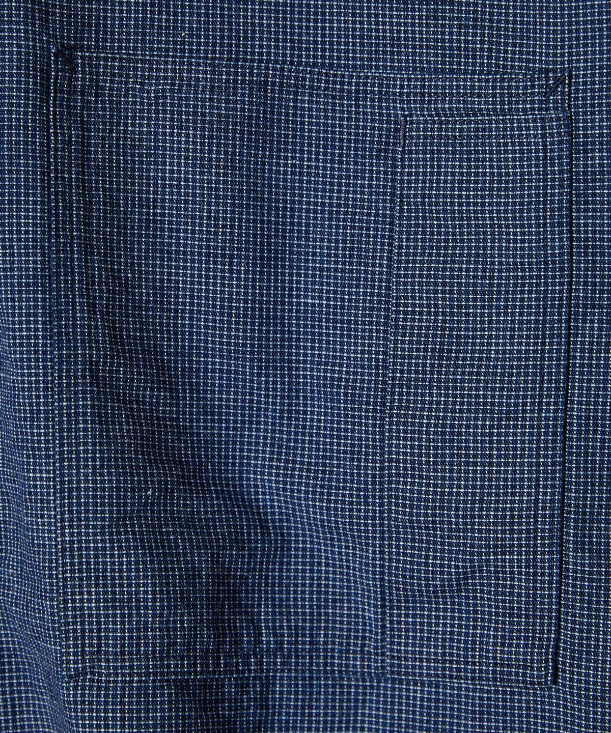 홀리선(HORLISUN) Maili Denim Check Shirt Navy