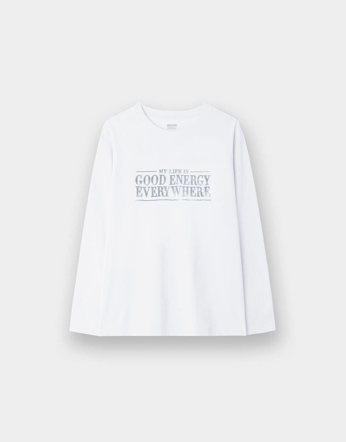 지오다노(GIORDANO) 루즈핏 그래픽 긴팔티(굿에너지) 395501 [4color]