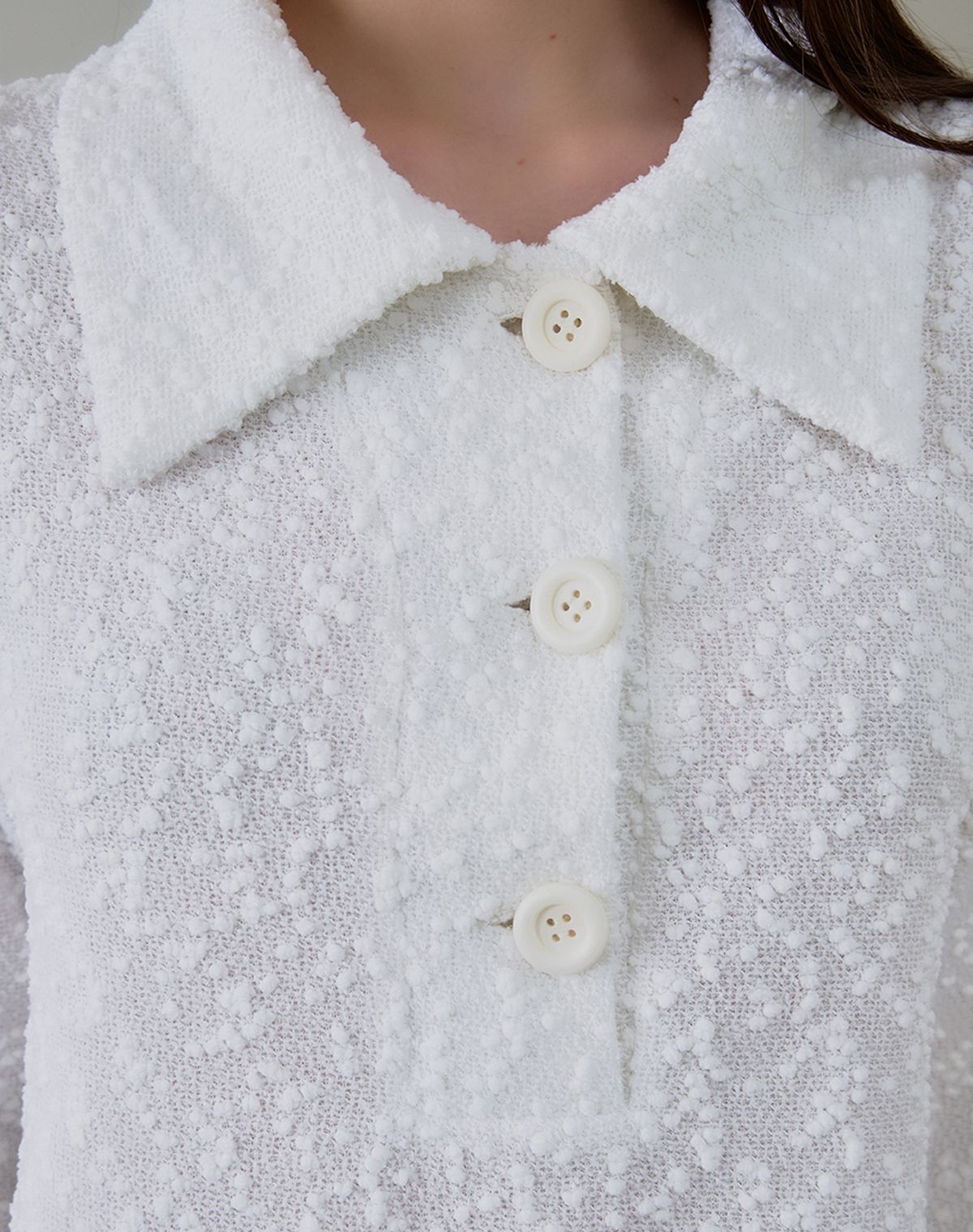 지에마르(GIEMAR) BOUCLE COLLAR TEE  부클 카라 티