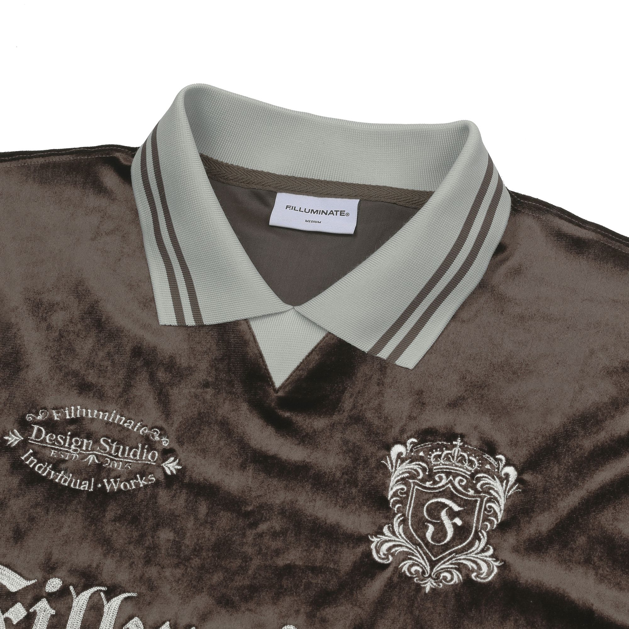 Tシャツ・カットソー [FILLUMINATE] Velour collar long sleeve MUSINSA | FILLUMINATE Velour Collar Long Sleeve-Brown