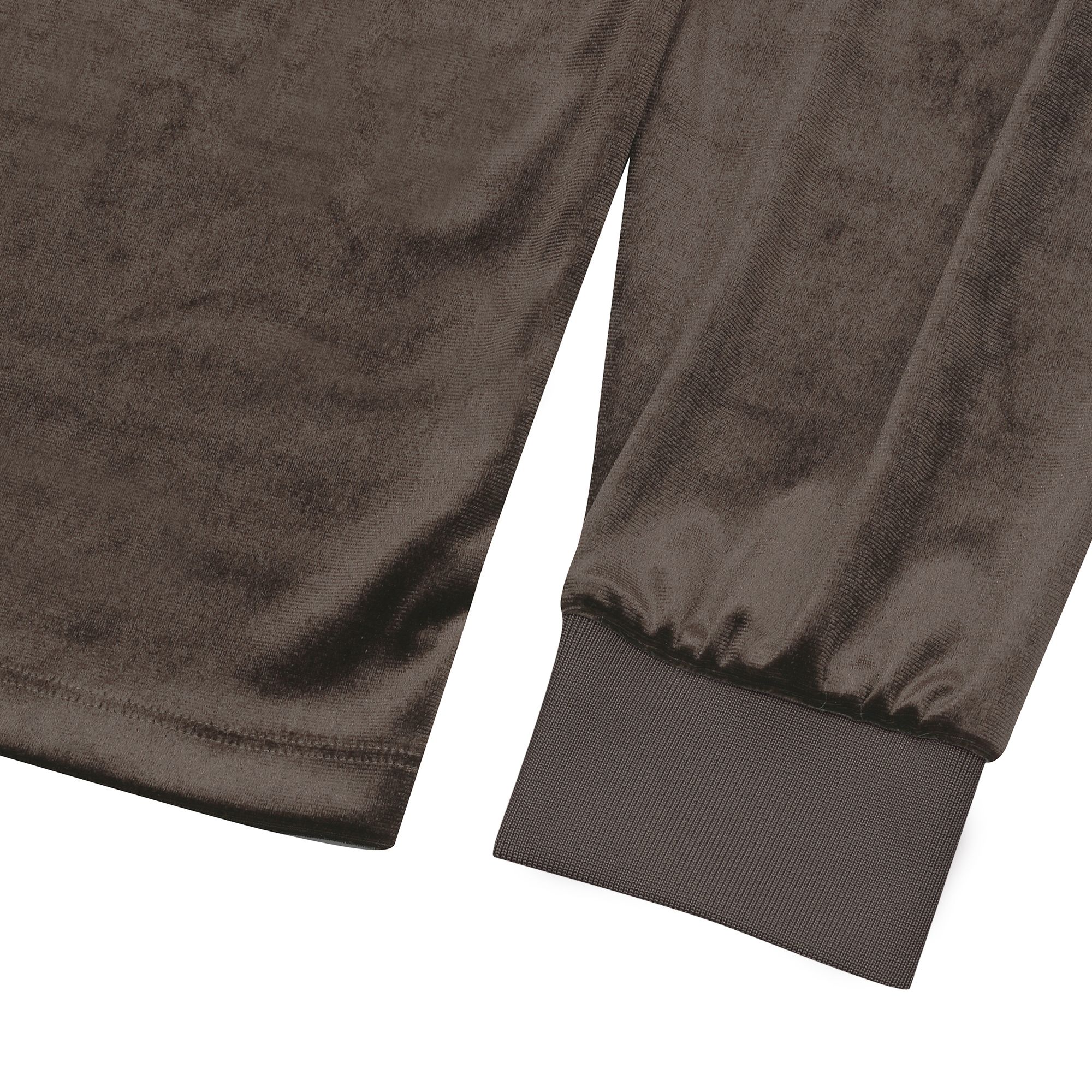 MUSINSA | FILLUMINATE Velour Collar Long Sleeve-Brown