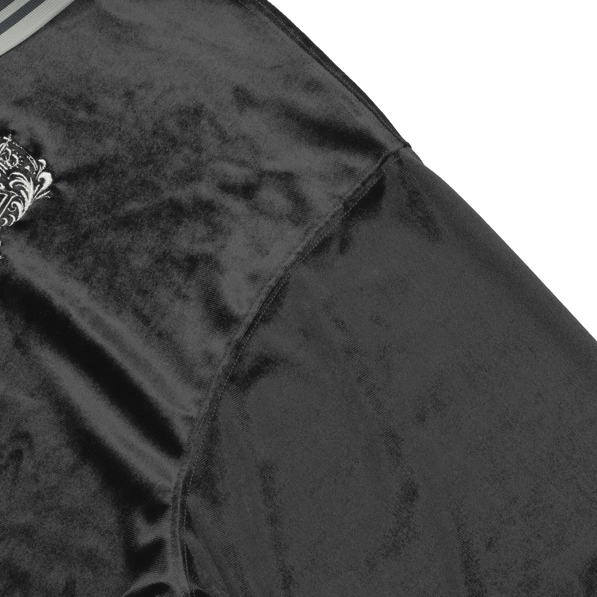 MUSINSA | FILLUMINATE Velour Collar Long Sleeve-Black