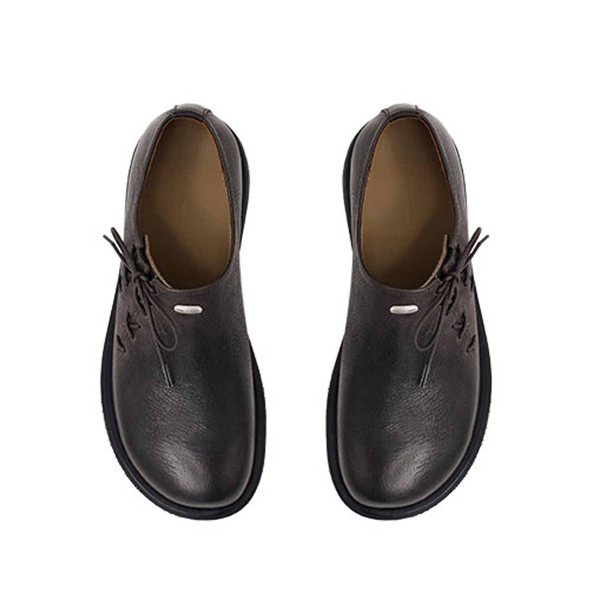 네거티브쓰리(NEGATIVETHREE) Oblique Derby Shoe_Dark Brown