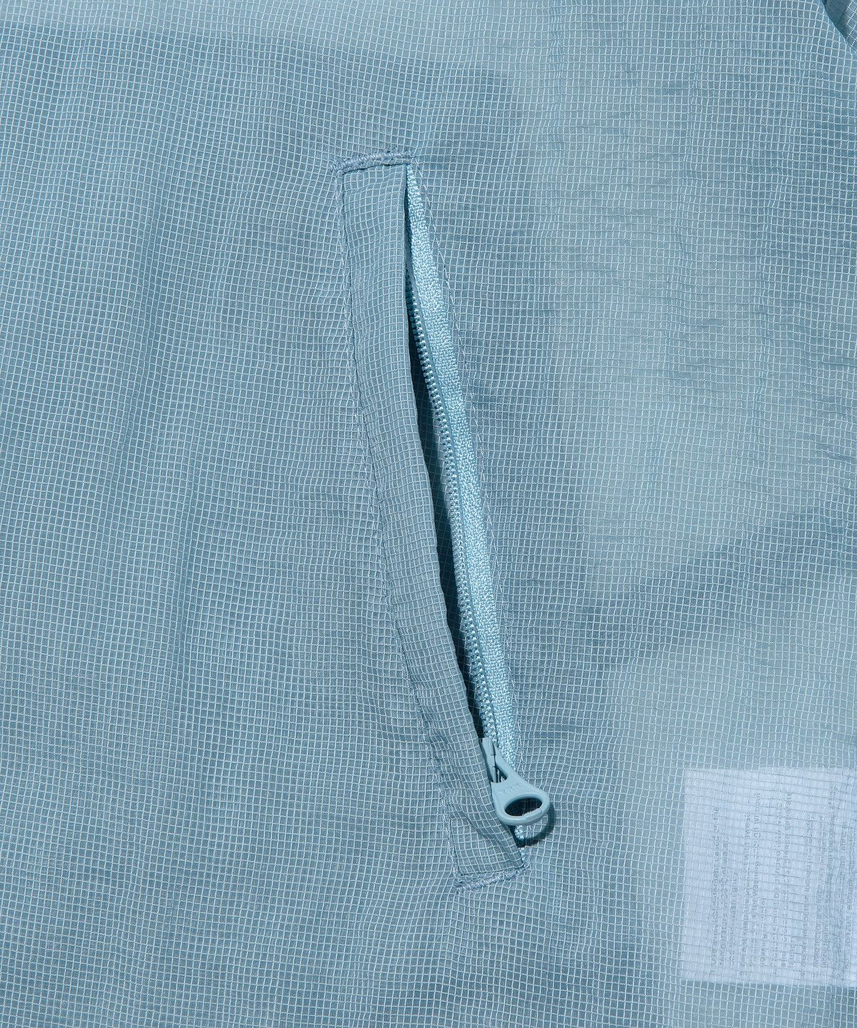 리(LEE) 우먼 나일론 반팔 후드 윈드브레이커 라이트블루