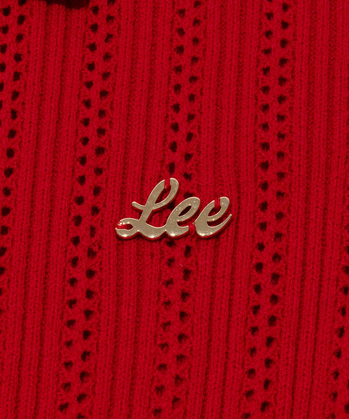 리(LEE) 우먼 스카시 카라 가디건 레드