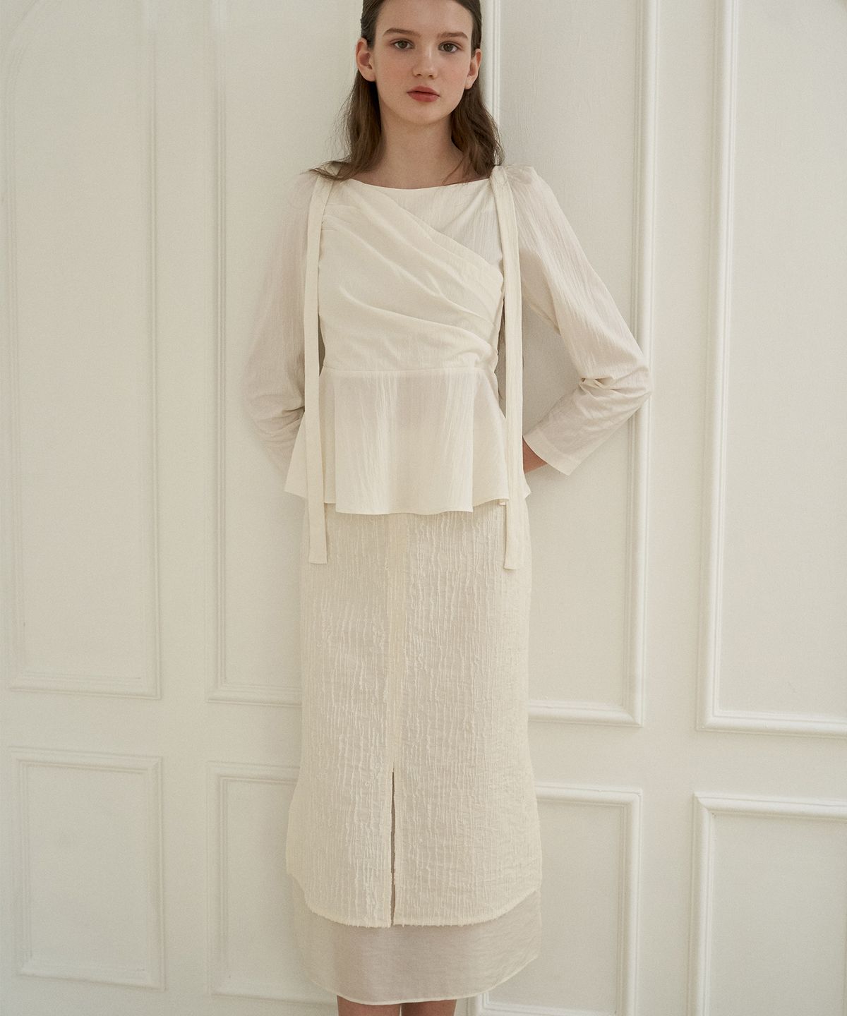 플로브(FLOVE) LAYERD SKIRT(IV)