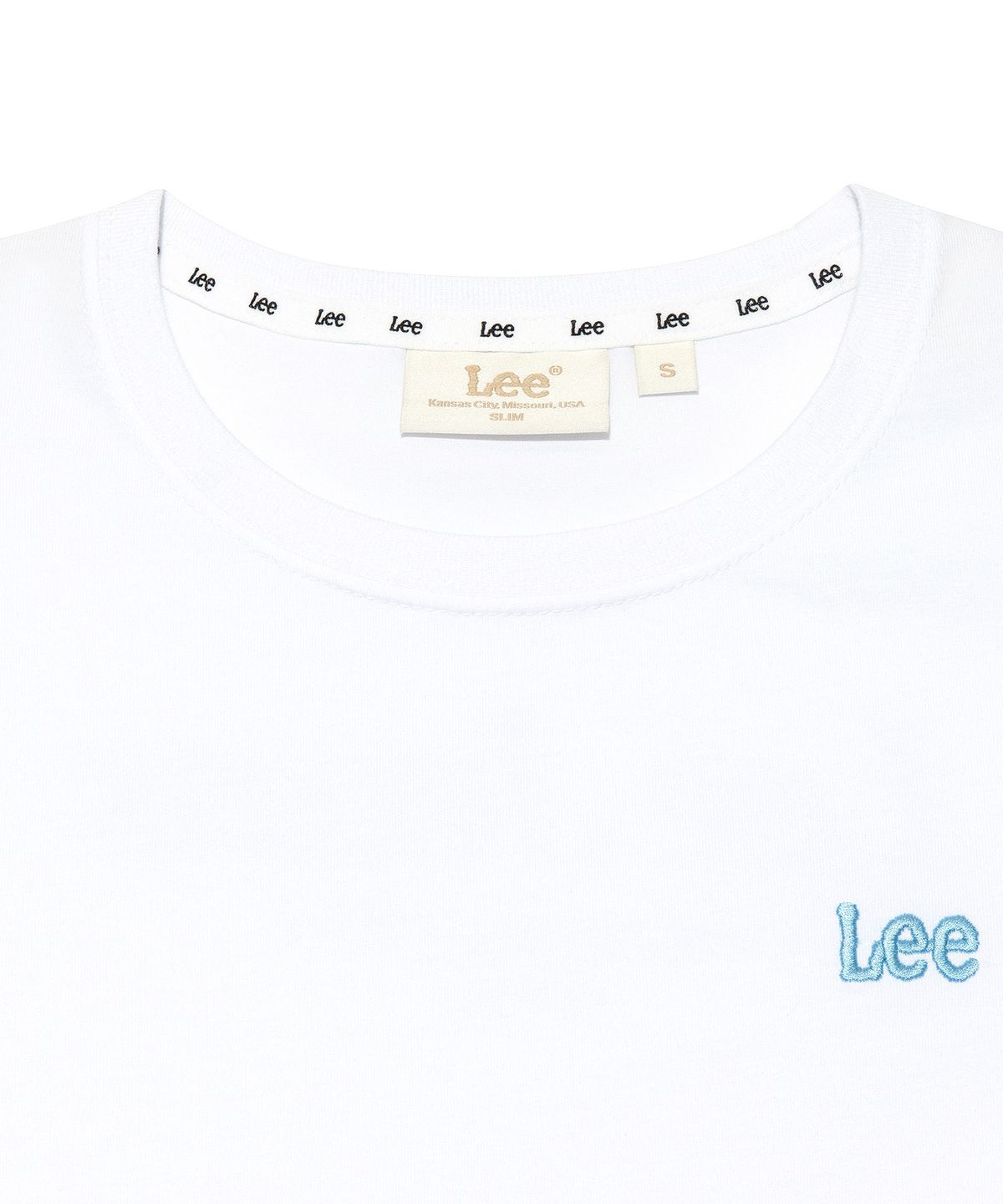 리(LEE) 우먼 스몰 트위치 로고 타이포 티셔츠 화이트
