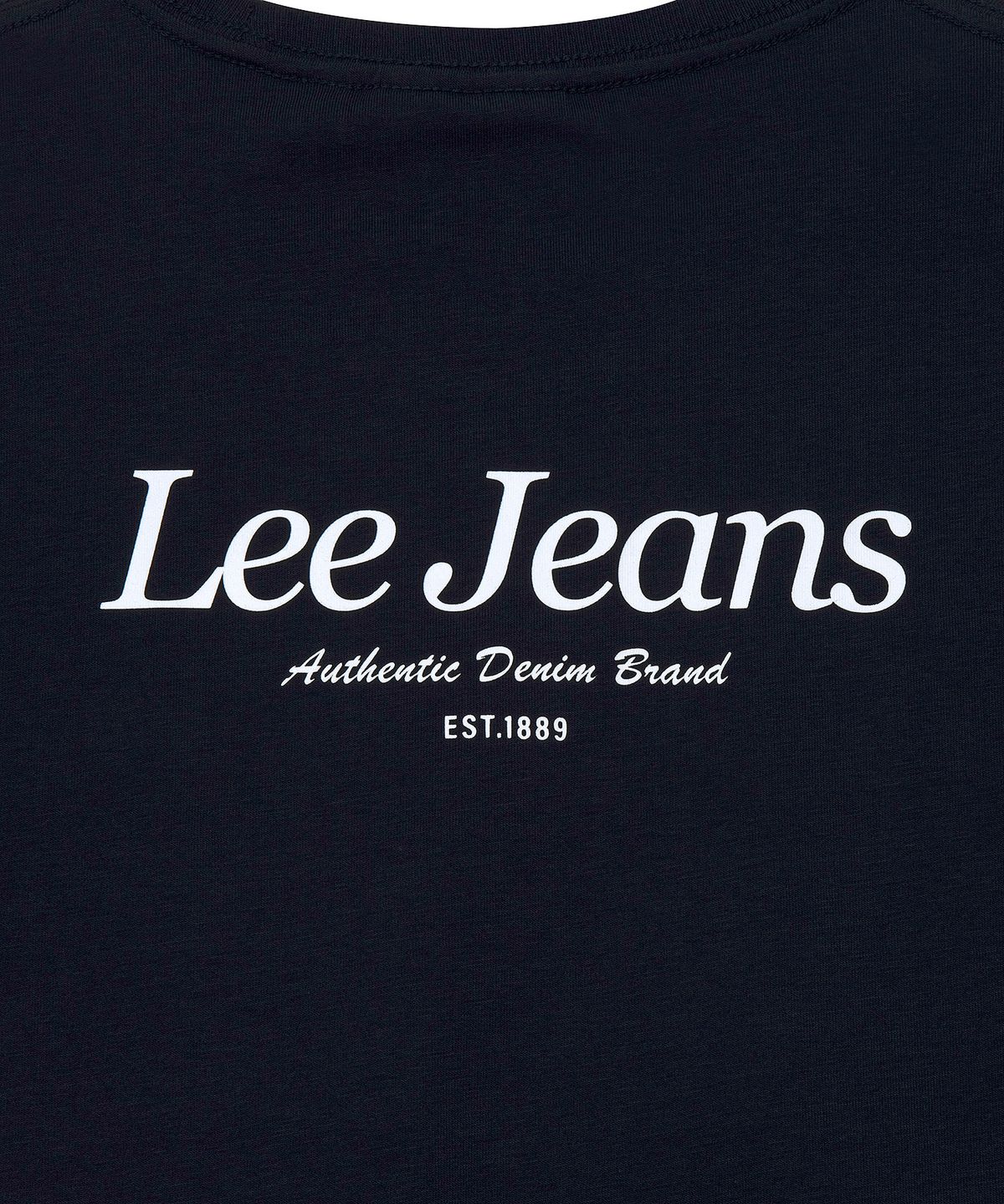 리(LEE) 우먼 스몰 트위치 로고 타이포 티셔츠 네이비