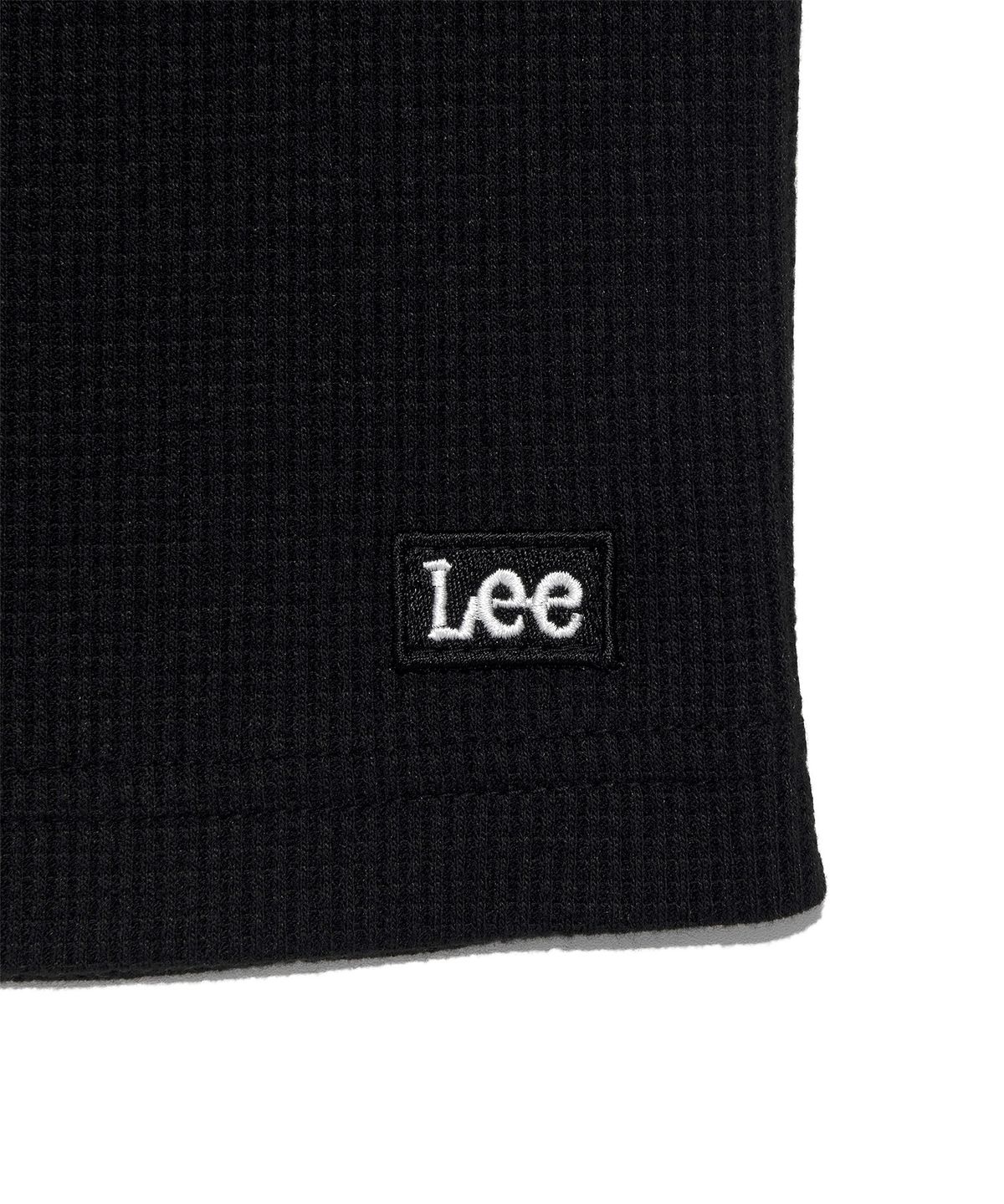 리(LEE) 우먼 슬리브리스 골지 티셔츠 블랙