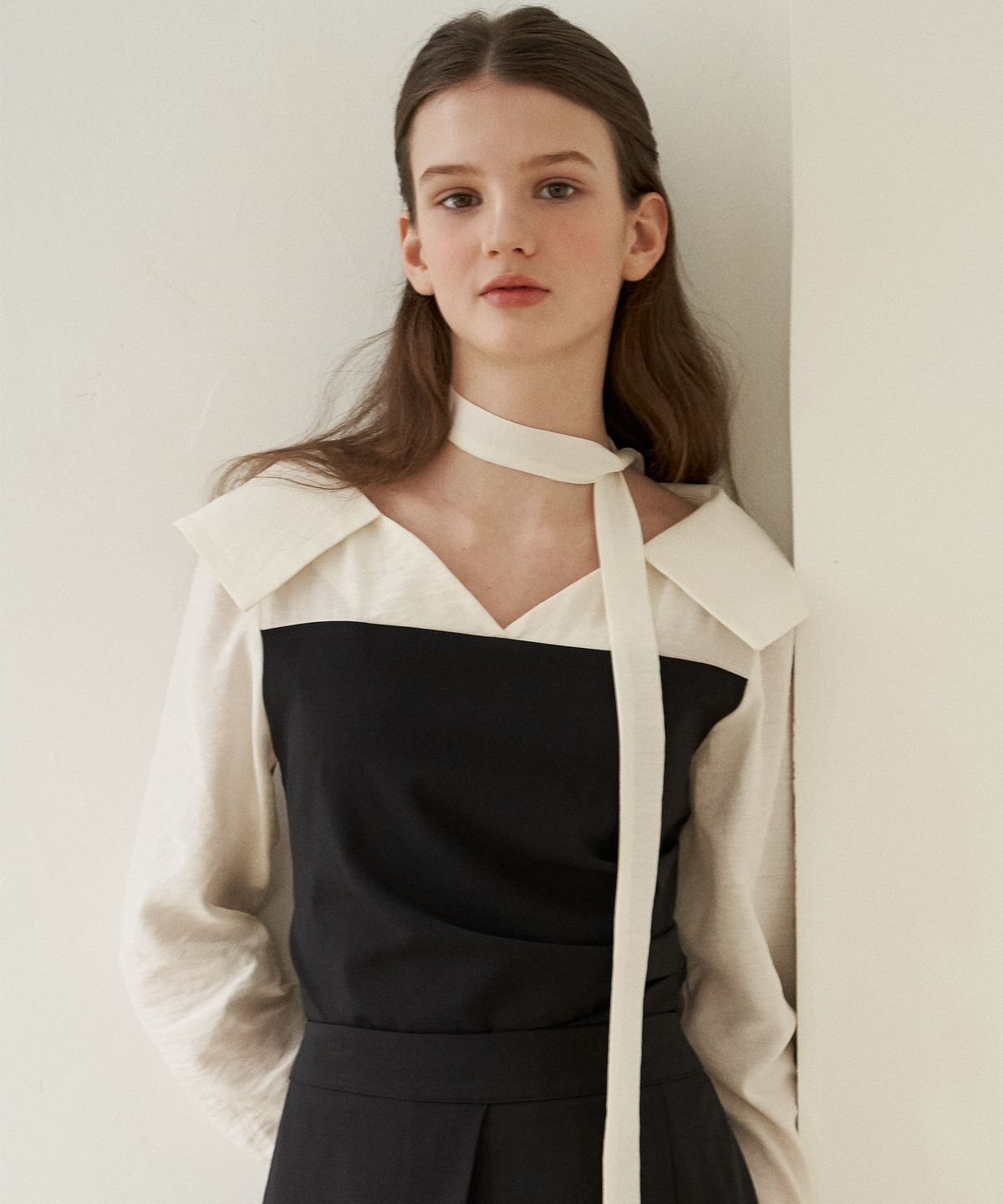 플로브(FLOVE) SOFT DRAPING BLOUSE(BK)
