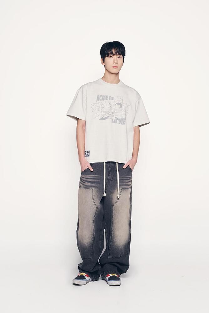 [ADLV] SHINCHAN CARTOON PIGMENT SHORT SLEEVE T-SHIRT /追跡付 acmé de la vie ADLV Shinchan Cartoon Pigment T-Shirt