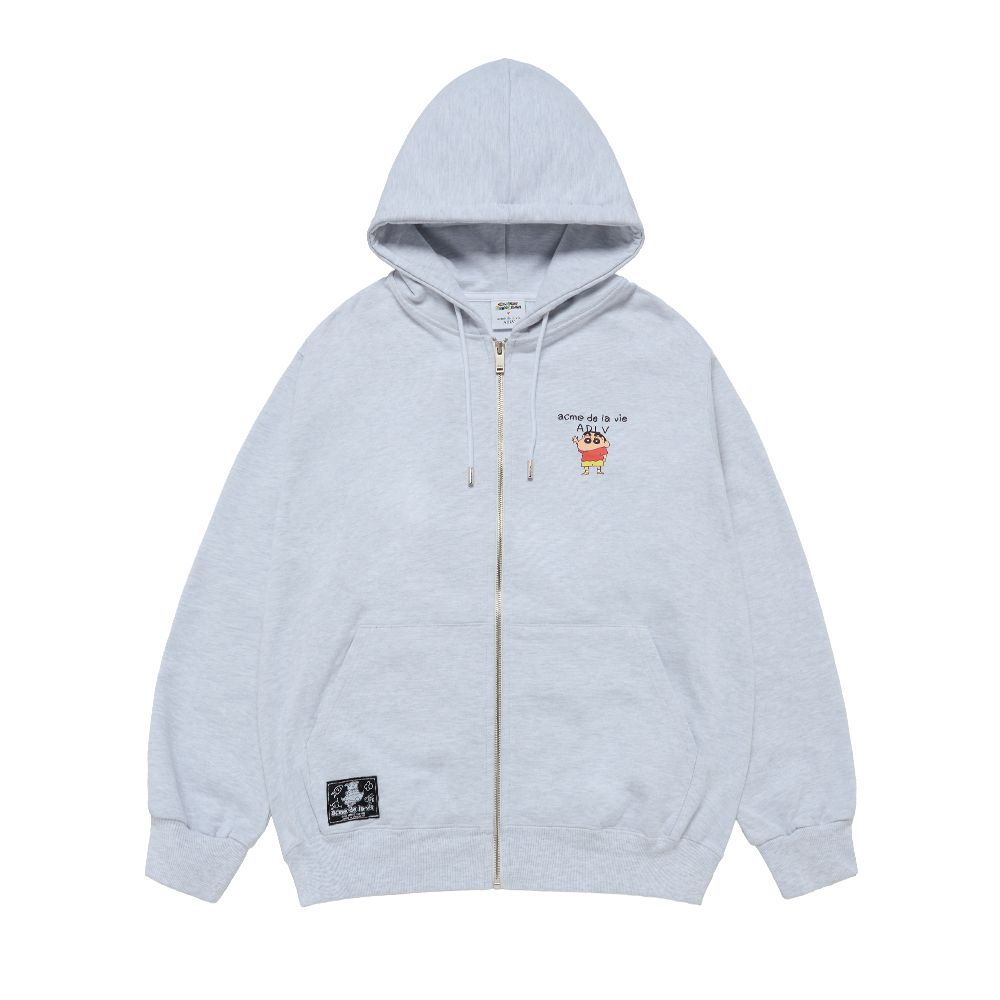 MUSINSA | acmé de la vie SHINCHAN BASIC LOGO HOODIE ZIP UP