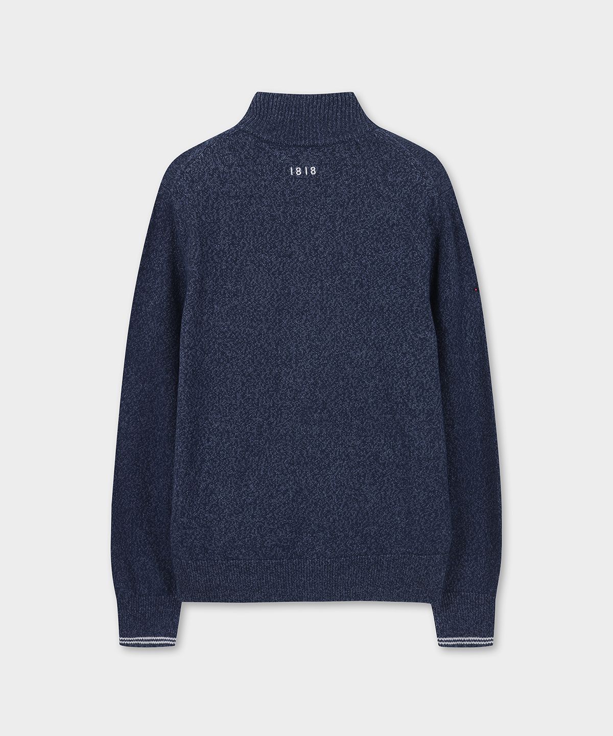 브룩스 브라더스(BROOKS BROTHERS) 린넨 코튼 버튼 모크넥 가디건 (네이비) (BBWCMF9010QFS)