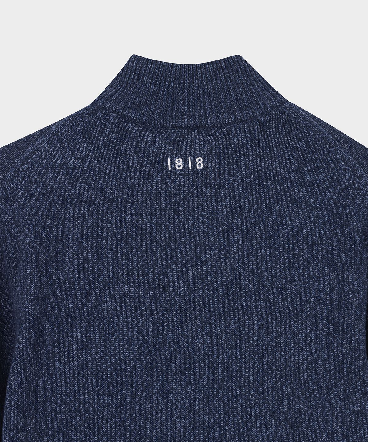 브룩스 브라더스(BROOKS BROTHERS) 린넨 코튼 버튼 모크넥 가디건 (네이비) (BBWCMF9010QFS)