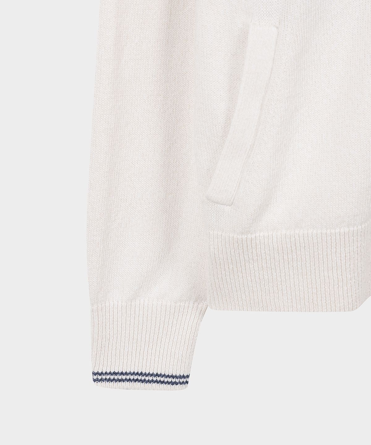 브룩스 브라더스(BROOKS BROTHERS) 린넨 코튼 버튼 모크넥 가디건 (아이보리) (BBWCMF9009BFS)