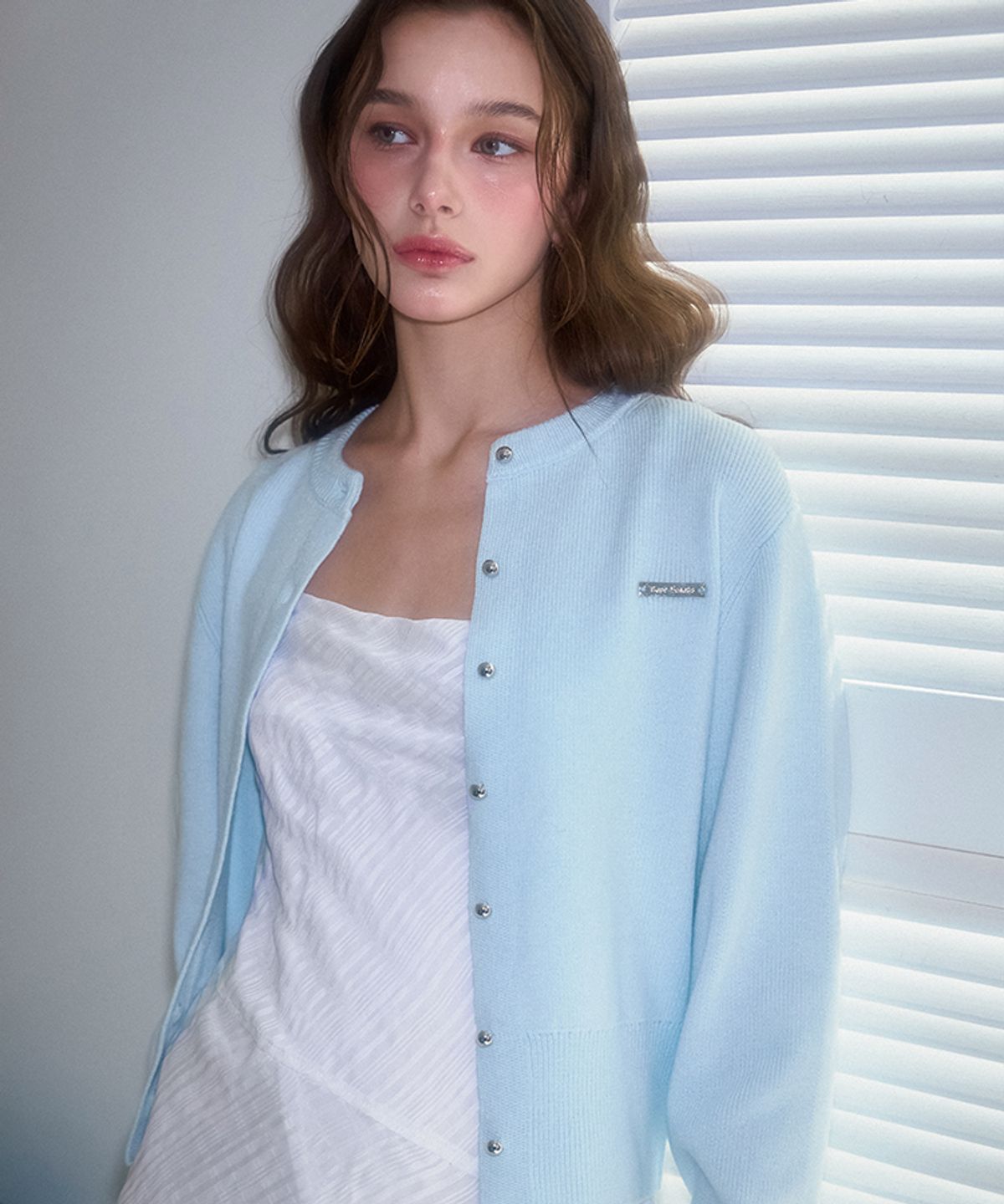 로제프란츠(ROSEFRANTZ) Nickel Round Cardigan [Sky Blue]