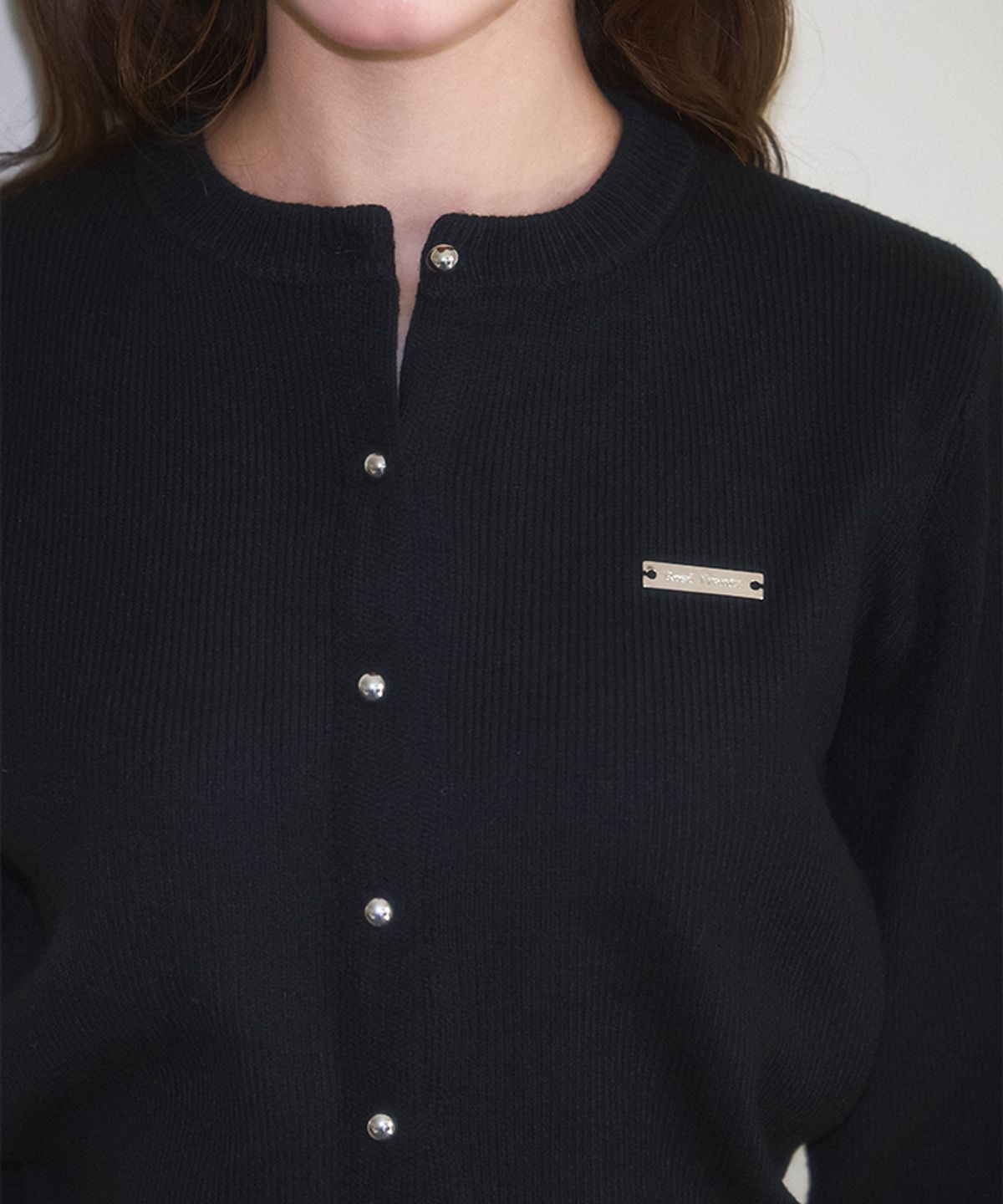 로제프란츠(ROSEFRANTZ) Nickel Round Cardigan [Black]