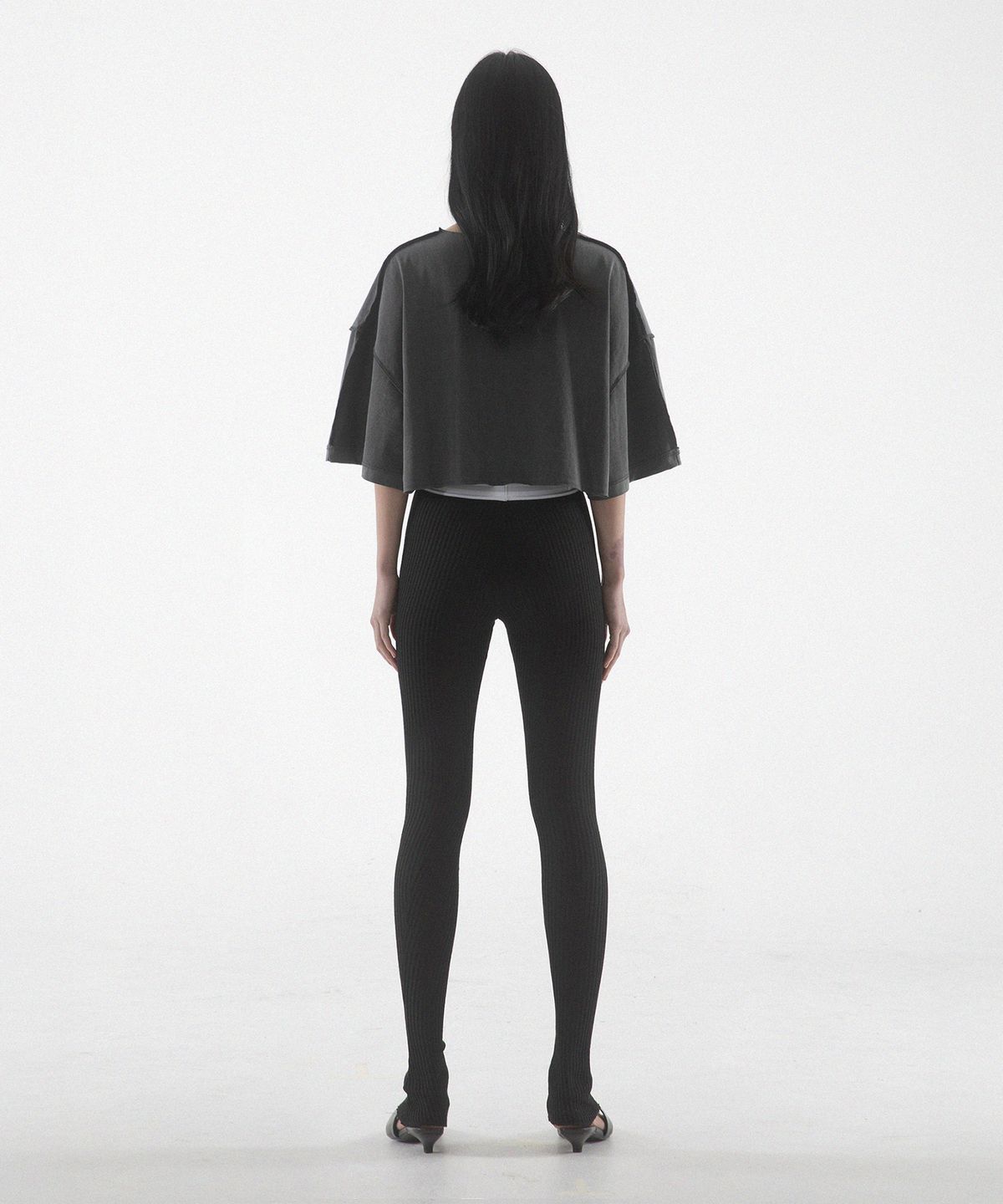 팬쇼(FANSHOW) MWL KNIT LEGGINGS - BLACK