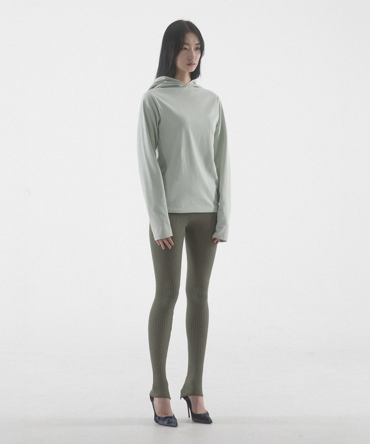 팬쇼(FANSHOW) MWL KNIT LEGGINGS - KHAKI