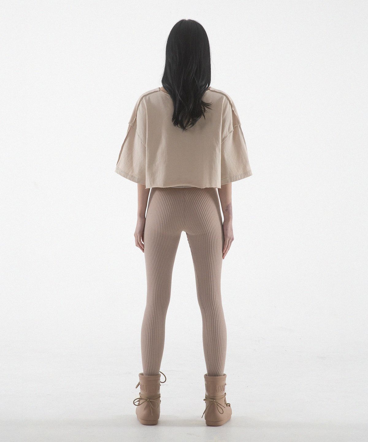팬쇼(FANSHOW) MWL KNIT LEGGINGS - BEIGE