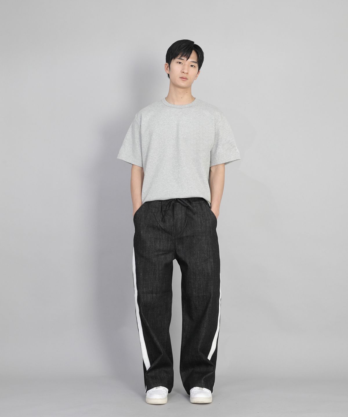 세인트크루(SAINTCREW) 화이트 P라인 EX와이드팬츠 PLW-341 데님 블랙