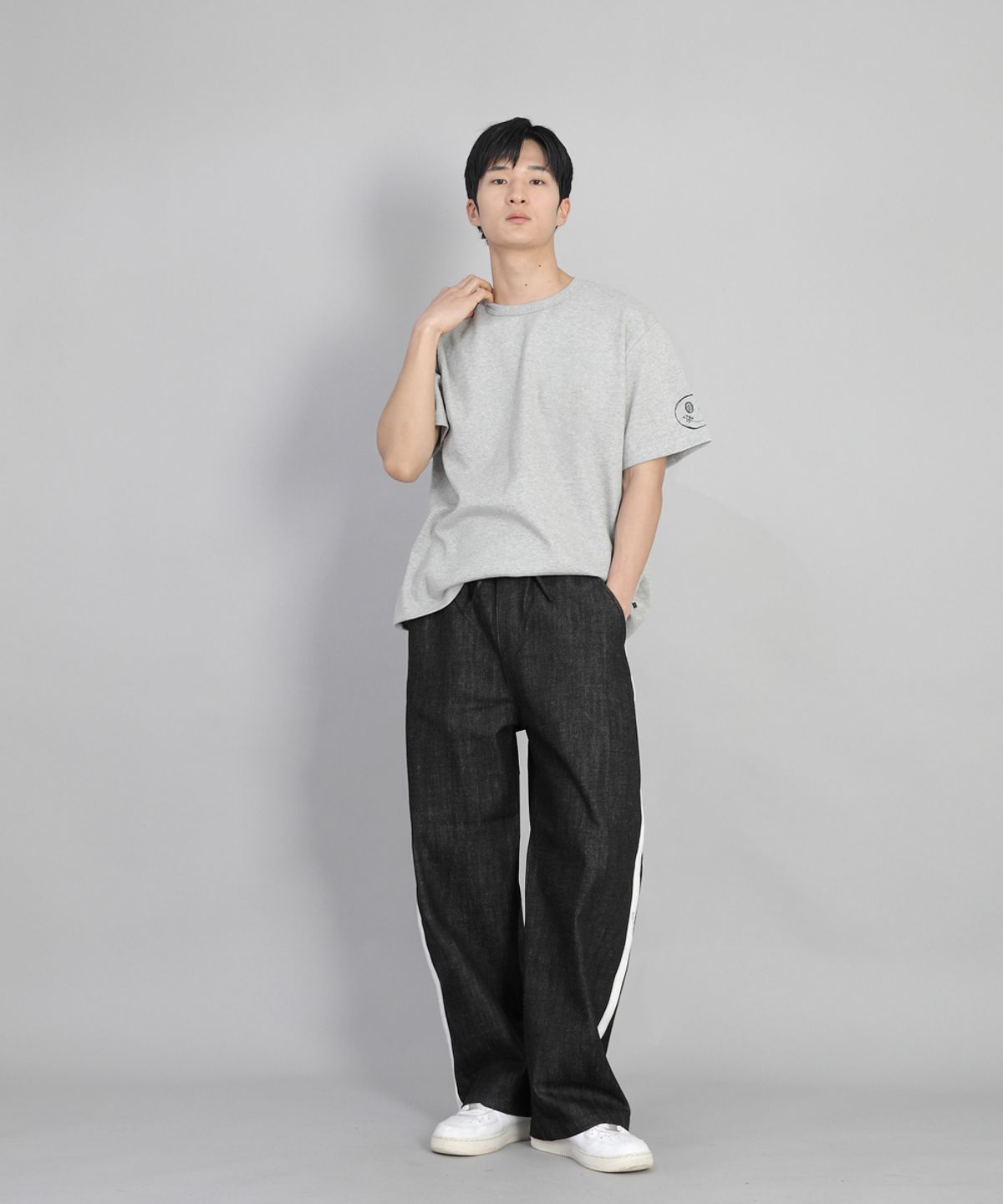 세인트크루(SAINTCREW) 화이트 P라인 EX와이드팬츠 PLW-341 데님 블랙