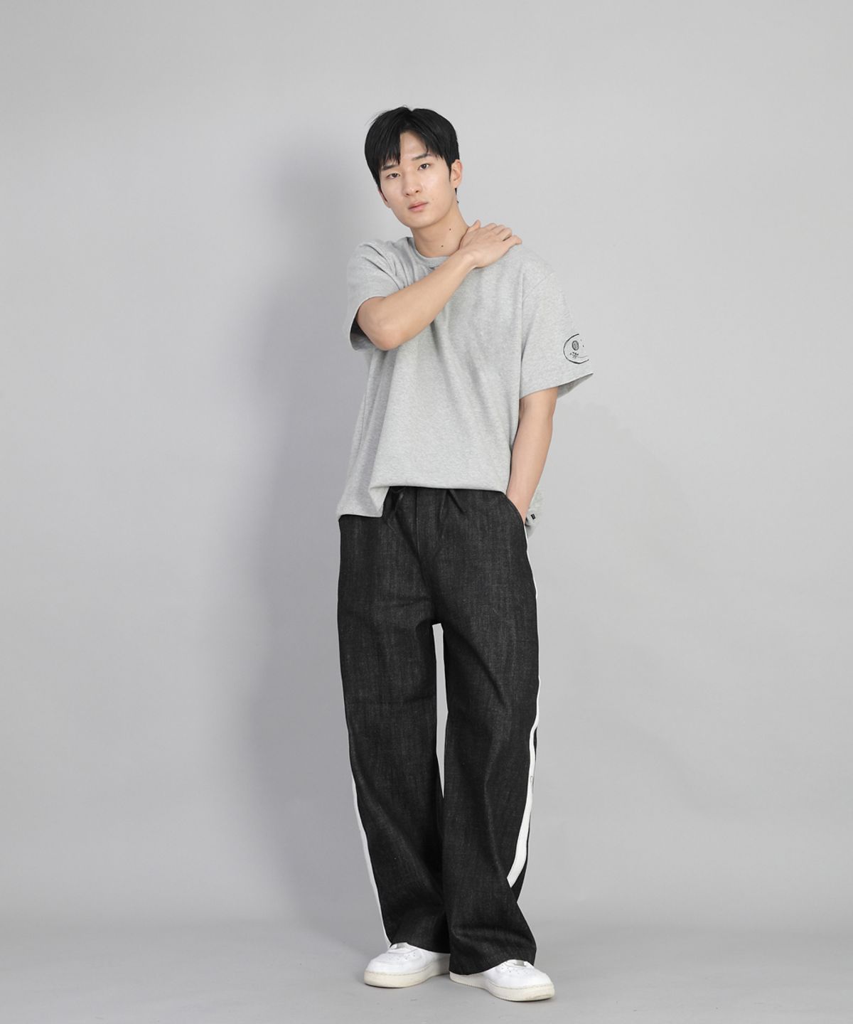 세인트크루(SAINTCREW) 화이트 P라인 EX와이드팬츠 PLW-341 데님 블랙