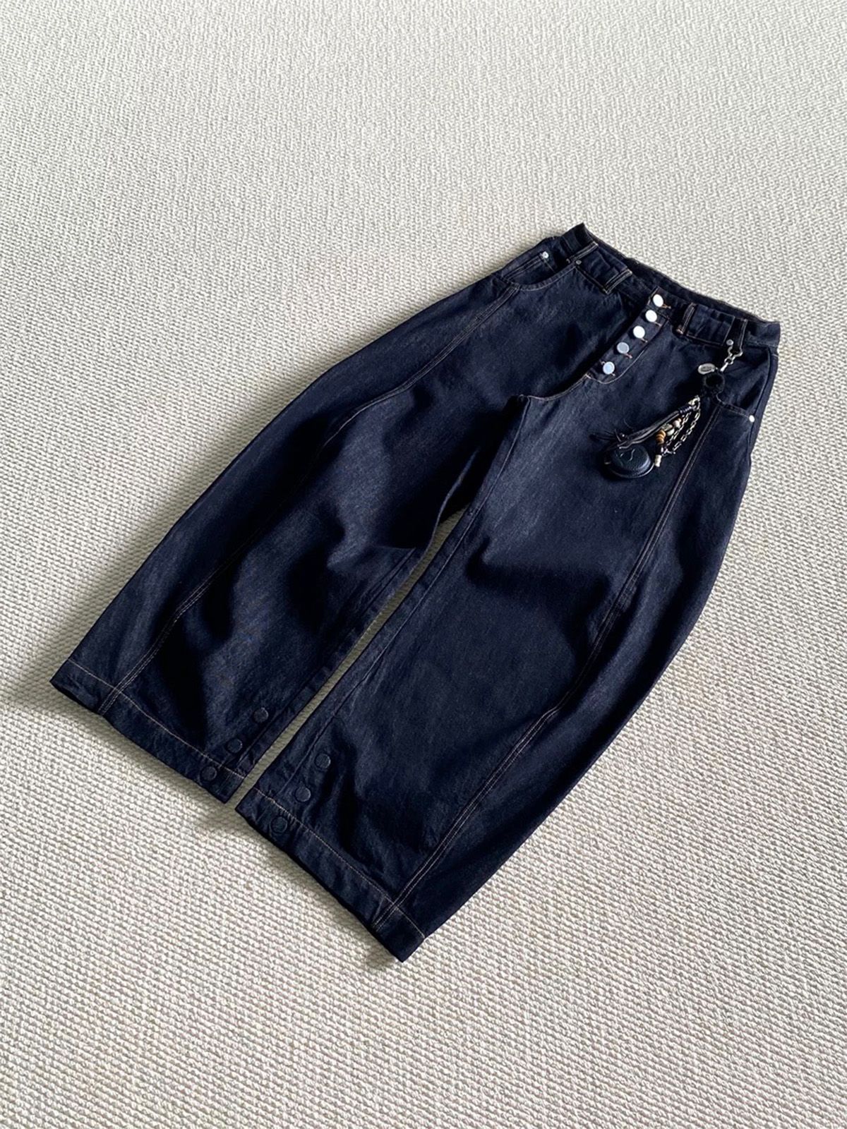 스팁(STEEPC) 80s*Curved denim_Fake button-fly