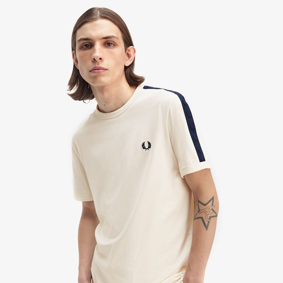 프레드페리(FRED PERRY) [Sport] 컨트라스트 테잎 링어 티셔츠 (170) AFPM2514613-170