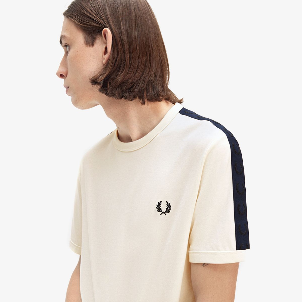 프레드페리(FRED PERRY) [Sport] 컨트라스트 테잎 링어 티셔츠 (170) AFPM2514613-170