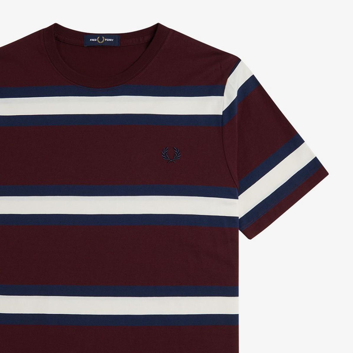 프레드페리(FRED PERRY) [Sport] 볼드 스트라이프 티셔츠 - 옥스블러드 AFPM2519852-K22