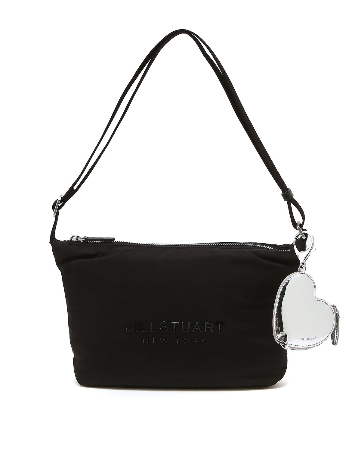 질스튜어트액세서리(JILLSTUART ACC) [젤리백] 블랙 하트참장식 나일론 호보형 숄더 겸 크로스백 S