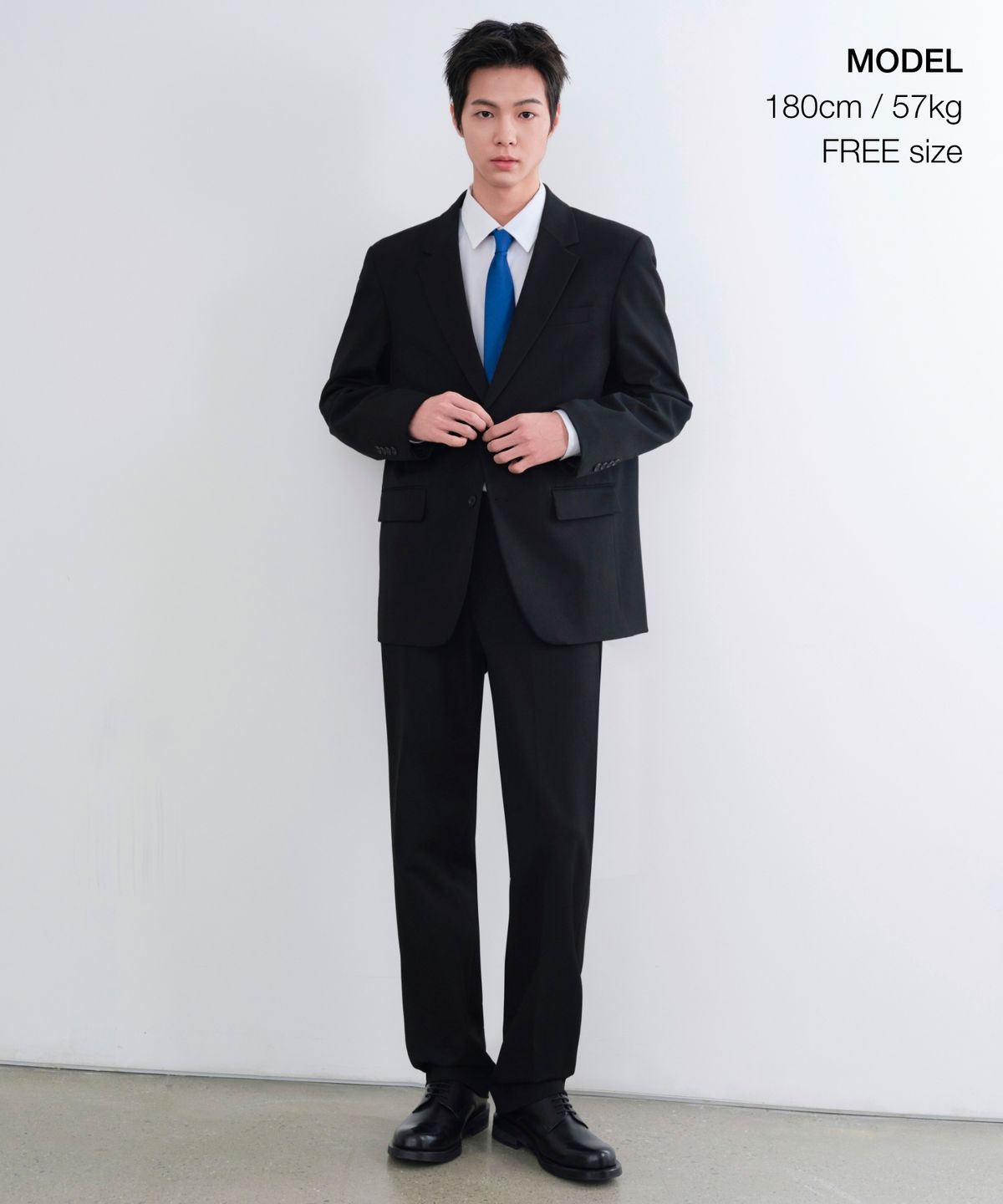 무신사 스탠다드(MUSINSA STANDARD) 실크 솔리드 넥타이 [블루]