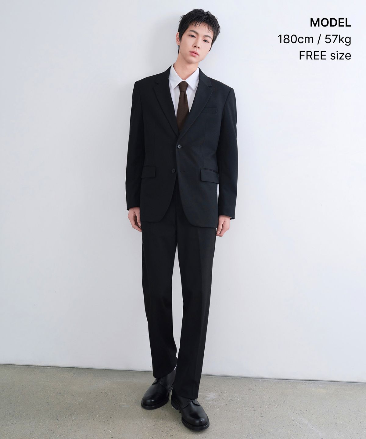 무신사 스탠다드(MUSINSA STANDARD) 솔리드 니트 넥타이 [브라운]
