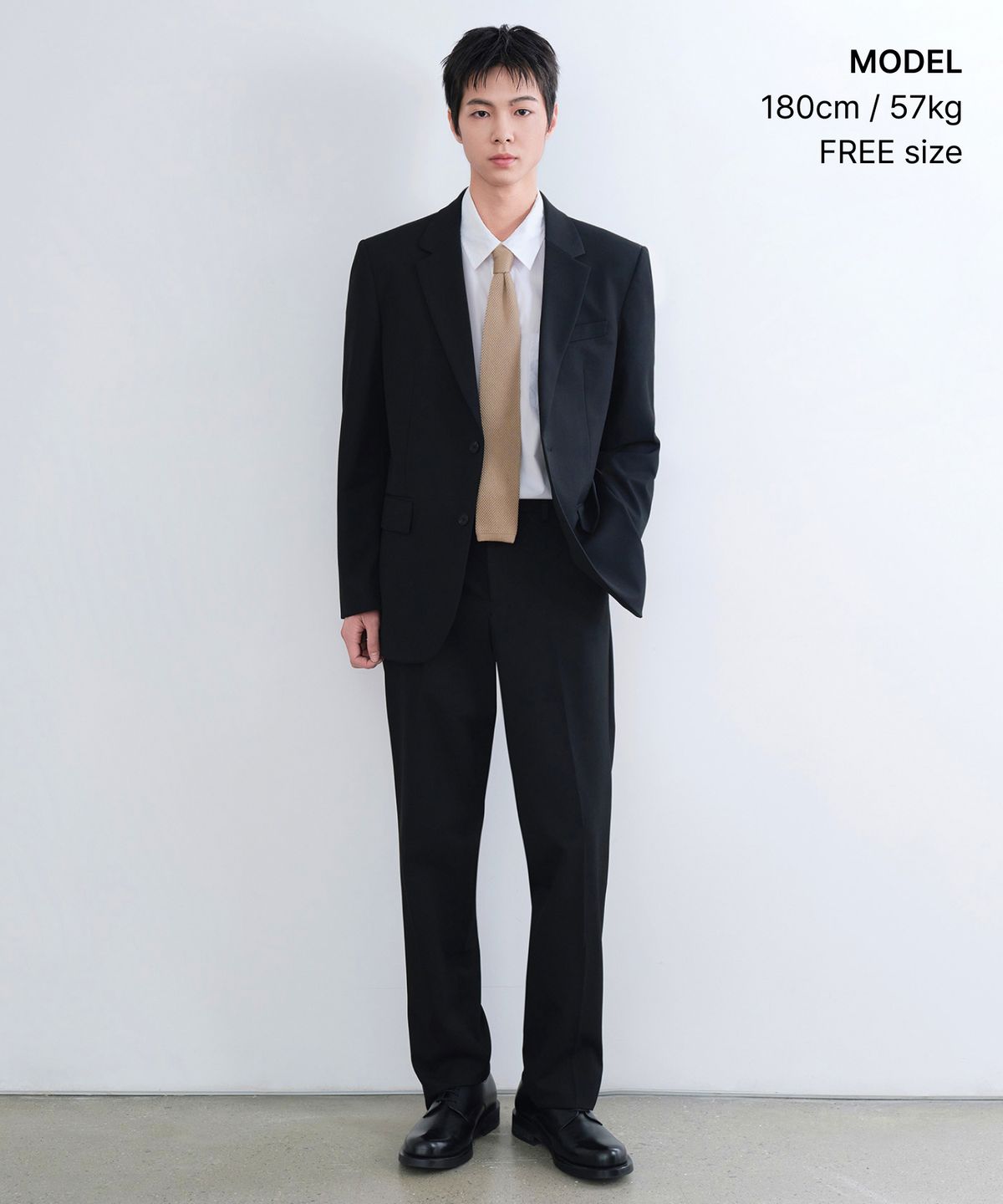 무신사 스탠다드(MUSINSA STANDARD) 솔리드 니트 넥타이 [베이지]