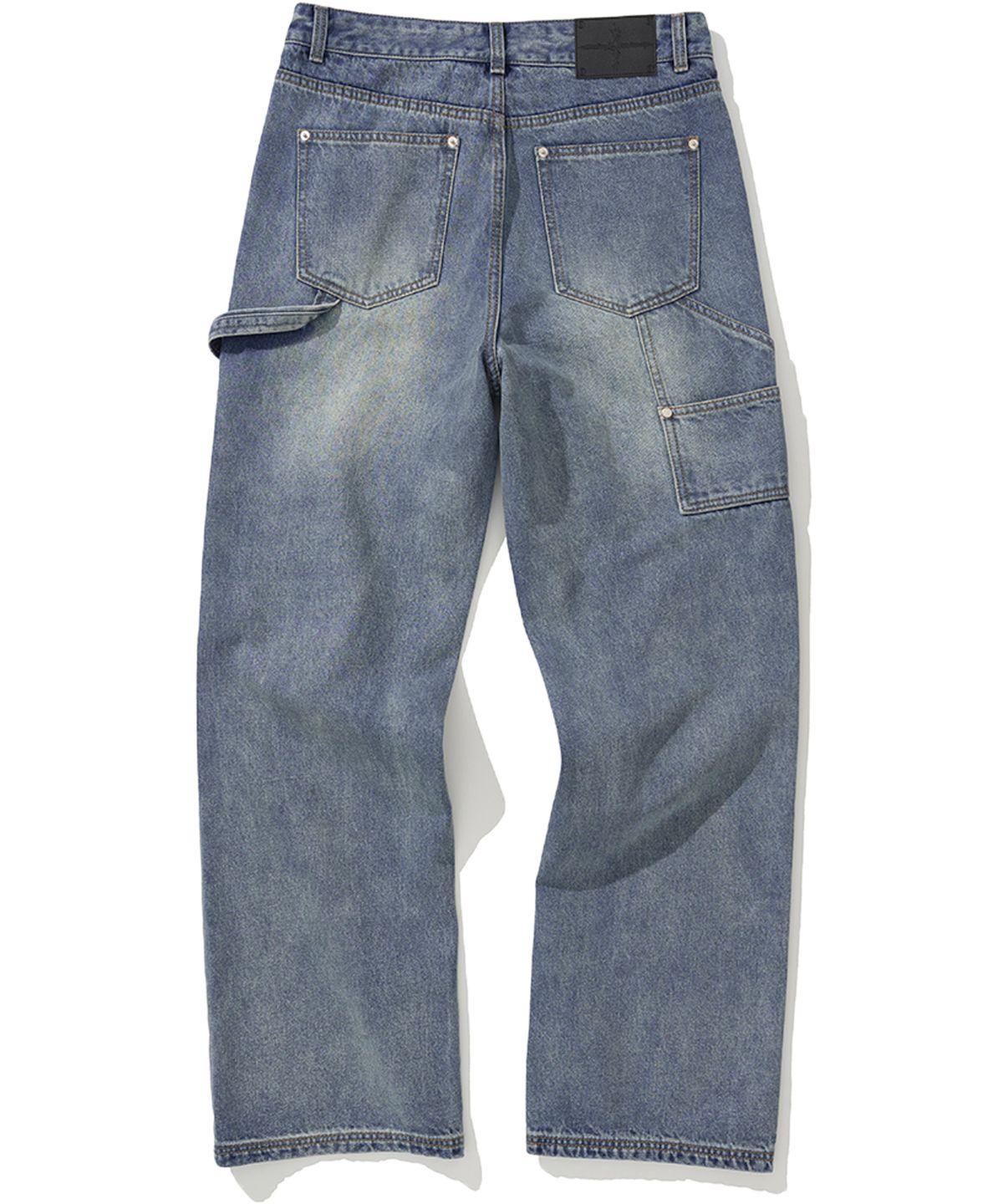 낫포너드(NOT4NERD) Carpenter Flare Fit Denim Pants - Deep Blue