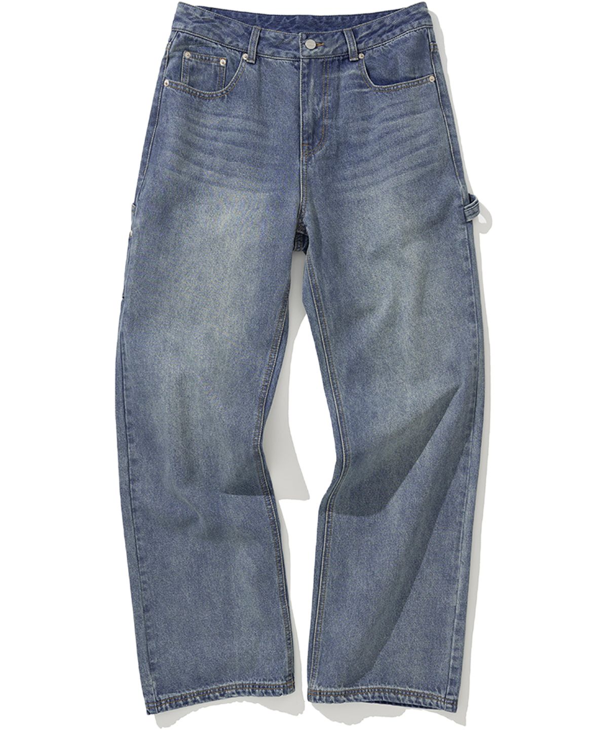 낫포너드(NOT4NERD) Carpenter Flare Fit Denim Pants - Deep Blue